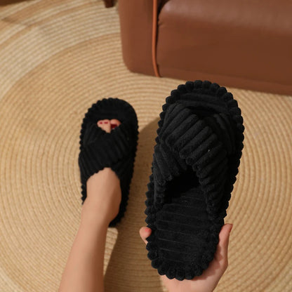 Bianca Corduroy Velvet Slippers