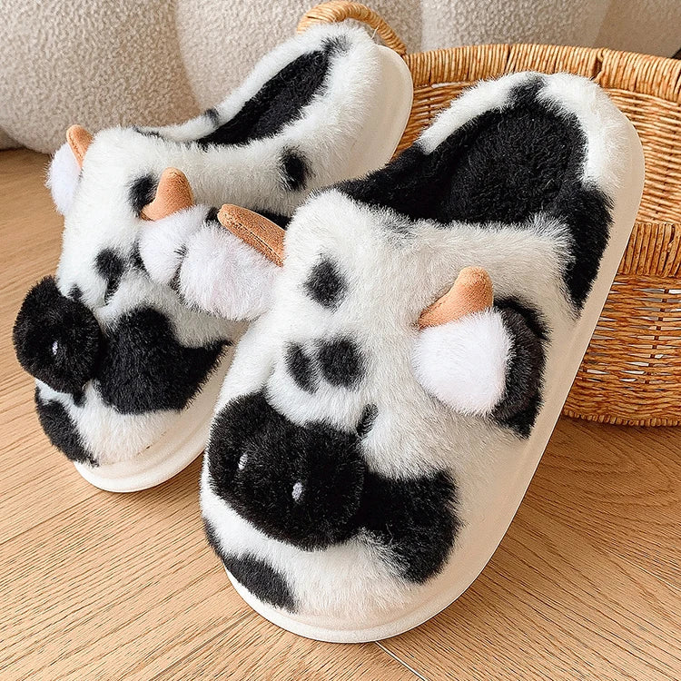 Cozy Cow Plush Slippers