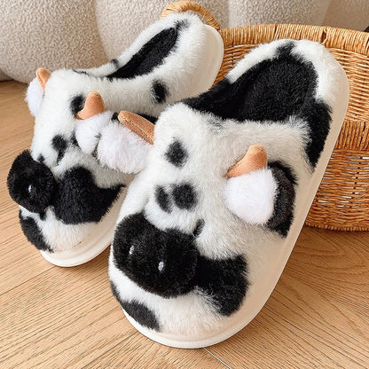 Cozy Cow Plush Slippers