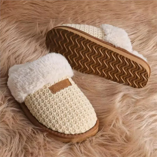 Valentina Plush Knit Slippers