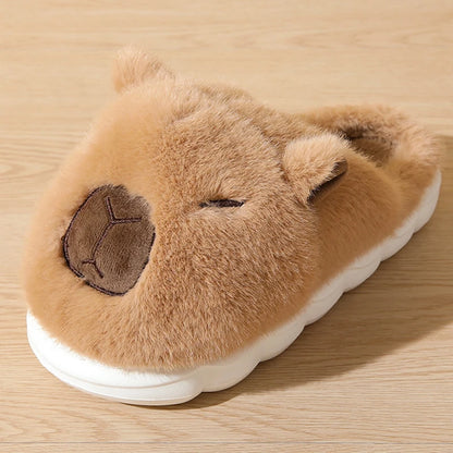Cozy Capybara Plush Slippers