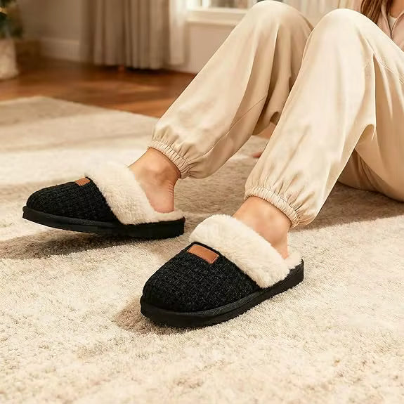 Valentina Plush Knit Slippers