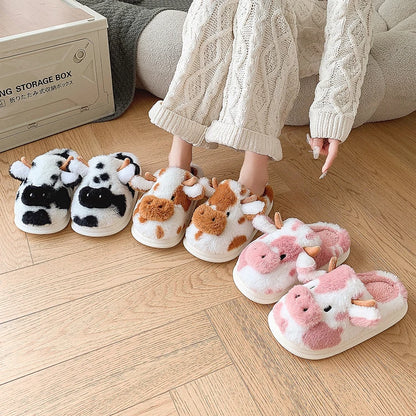 Cozy Cow Plush Slippers