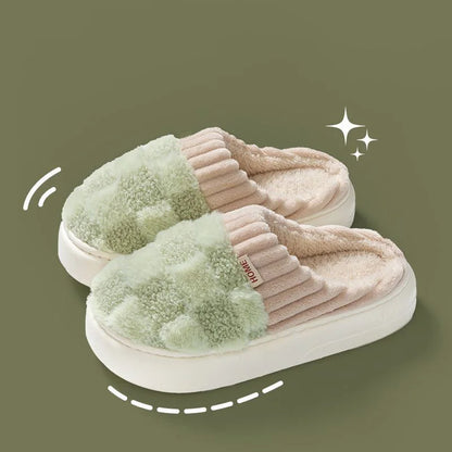 Elisa Check Plush Slippers