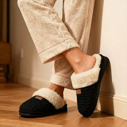 Valentina Plush Knit Slippers