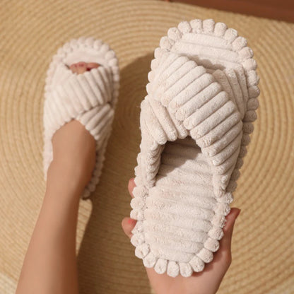 Bianca Corduroy Velvet Slippers