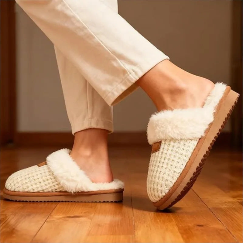 Valentina Plush Knit Slippers